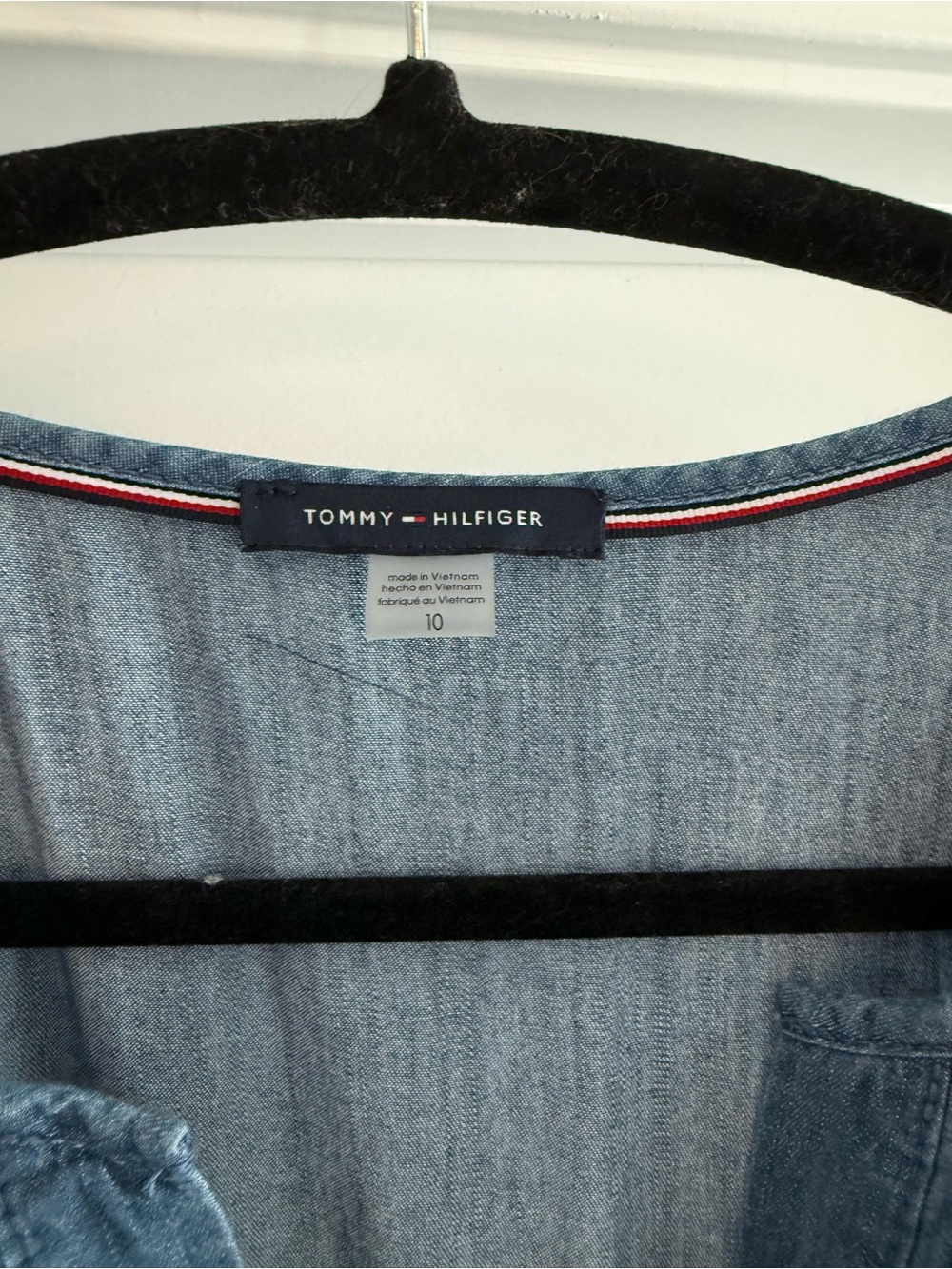 NWT Tommy Hilfiger tiered denim maxi dress, size 10 - Picture 3 of 5